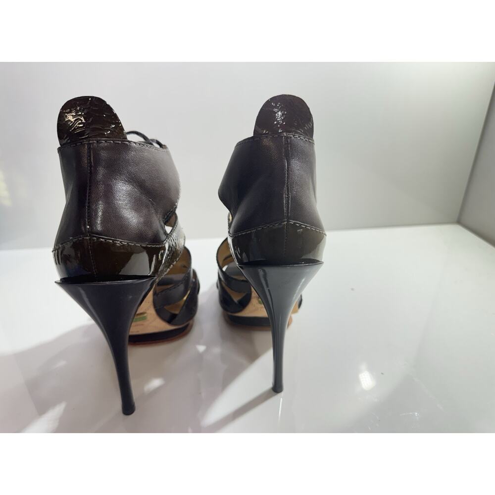 L.A.M.B. Jaco Women’s High Heels Black Leather Straps Size 9 View 5